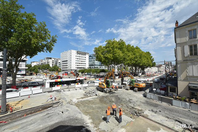 Actualités - Chantier du Tramway d'Angers été 2019