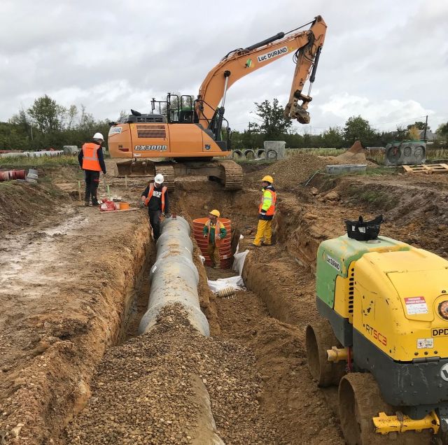 Verrière-en-Anjou : Travaux de viabilisation et aménagements ZAC du Chêne Vert (en cours)